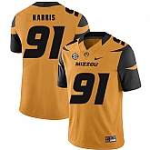 Missouri Tigers 91 Charles Harris Gold Nike College Football Jersey Dzhi,baseball caps,new era cap wholesale,wholesale hats